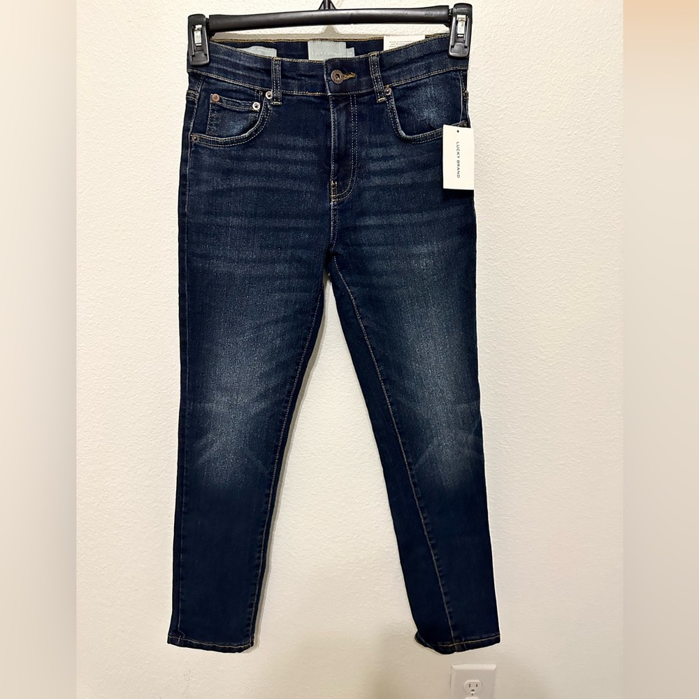 NWT Lucky Brand Authentic skinny stretch blue jeans. Girls sz 12